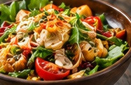 Plato de vegetales y acompañamientos